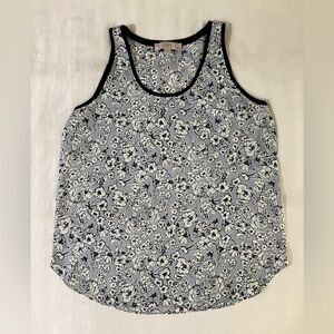 Loft Light Blue Floral Tank Top Medium Petite MP